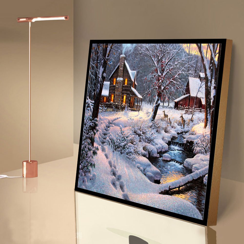 Diamond Painting - Full Round - Snow Day