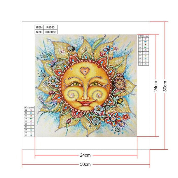 Diamond Painting DIY decoration - Crystal Rhinestone - Sun Face