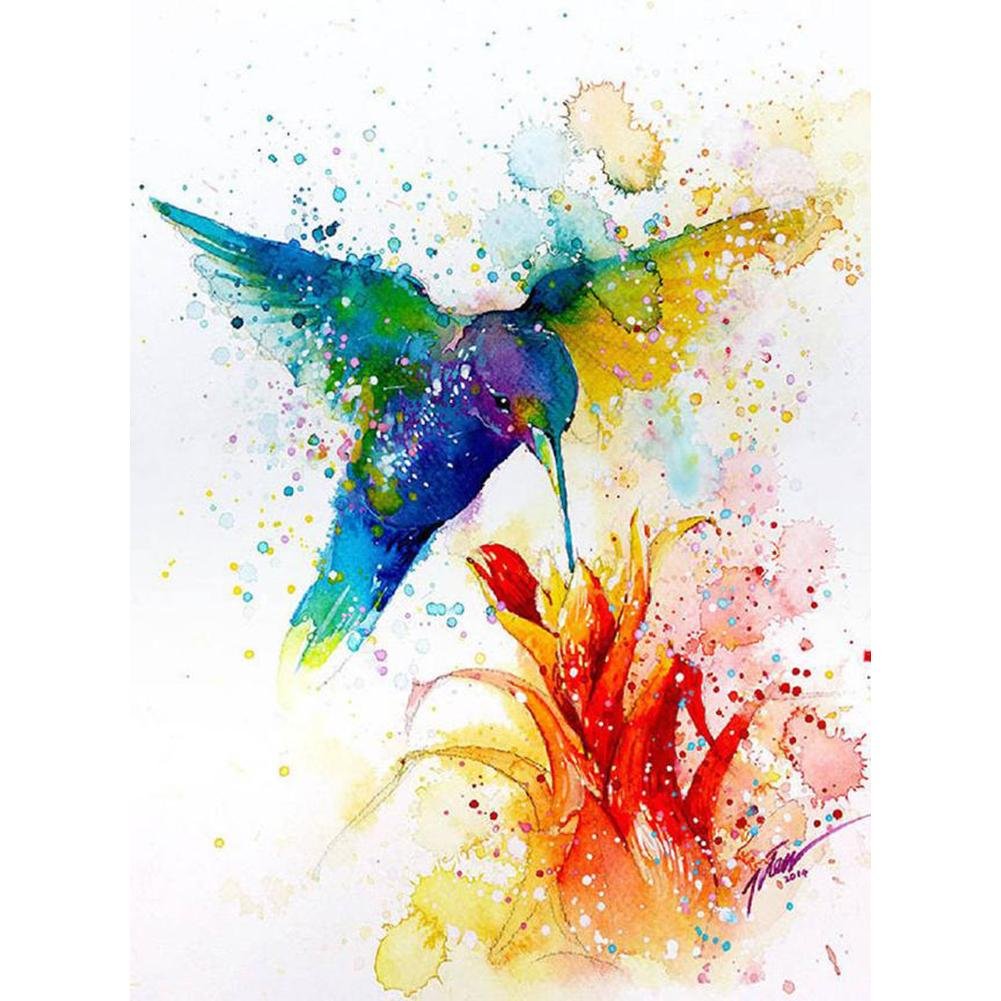 5D Diy Diamond Painting Kit Full Round Beads Bird Flower