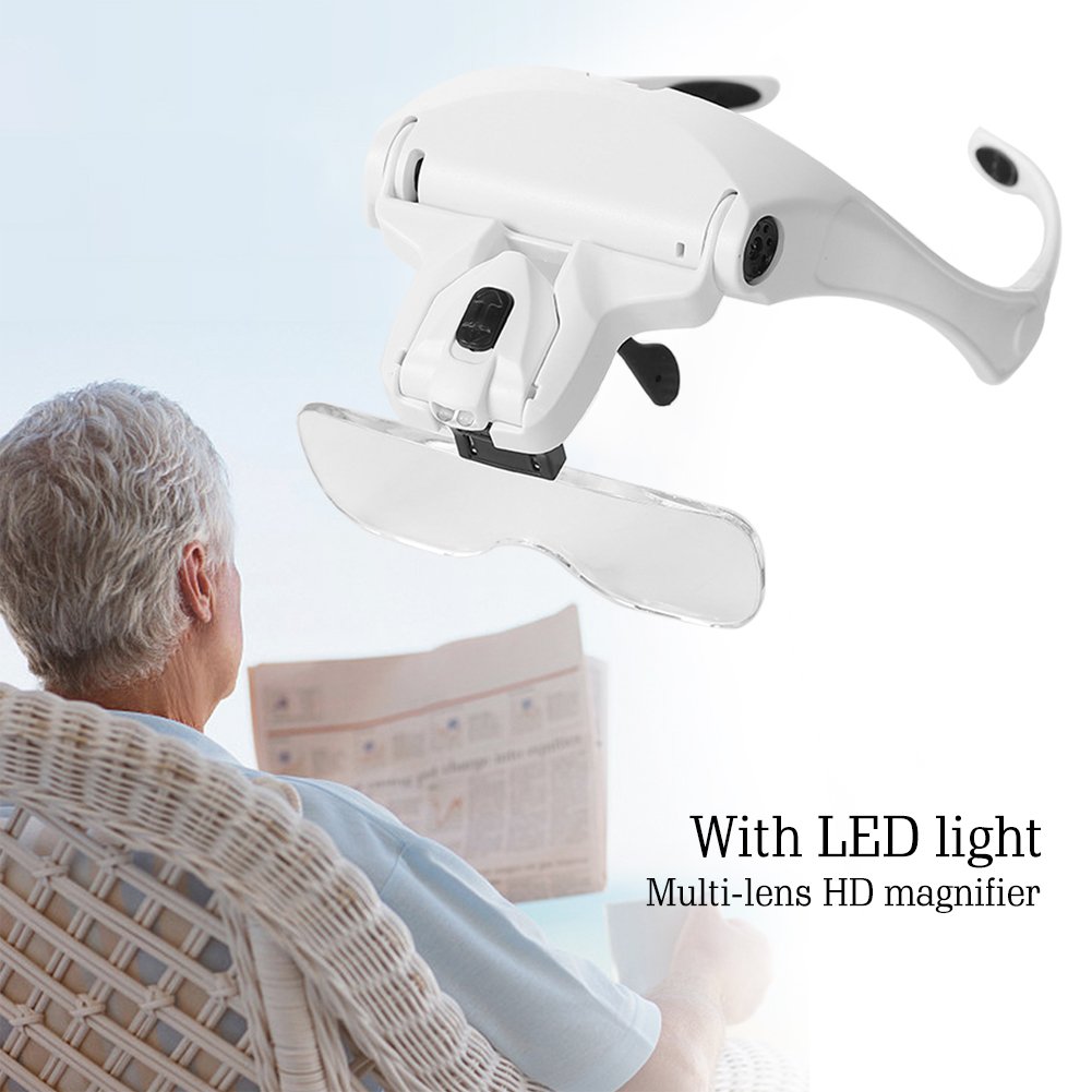 5 Interchangeable Lens Magnifier Loupe with LED Lights