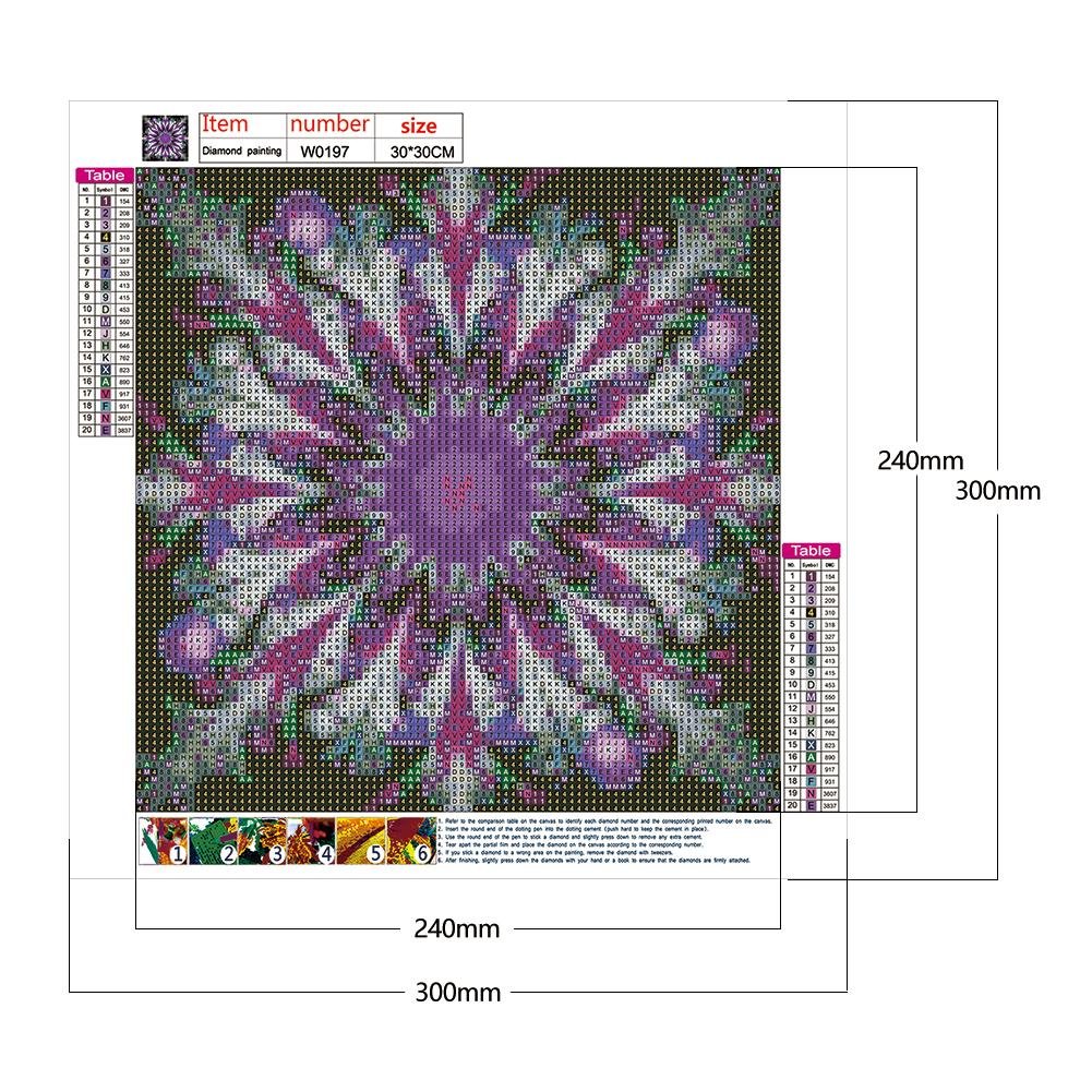 Diamond Painting - Full Round - Mandala Flower A