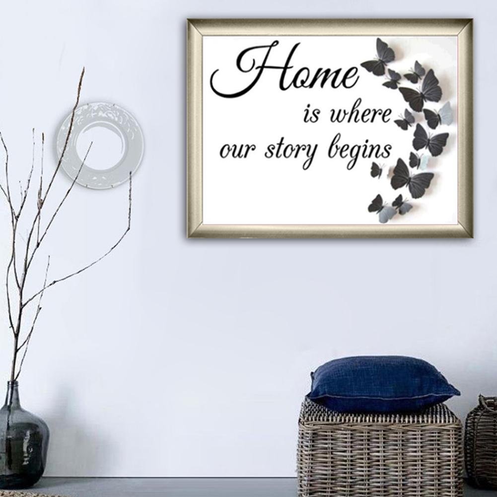 Diamond Painting - Partial Round - Story Begins from Home