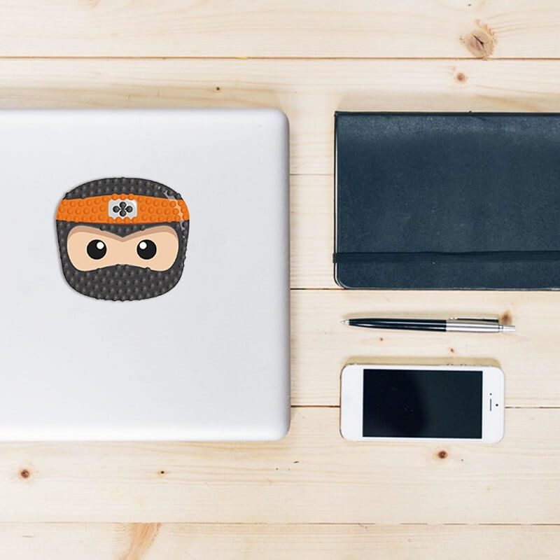 5d diy ninja diamond painting laptop sticker kit