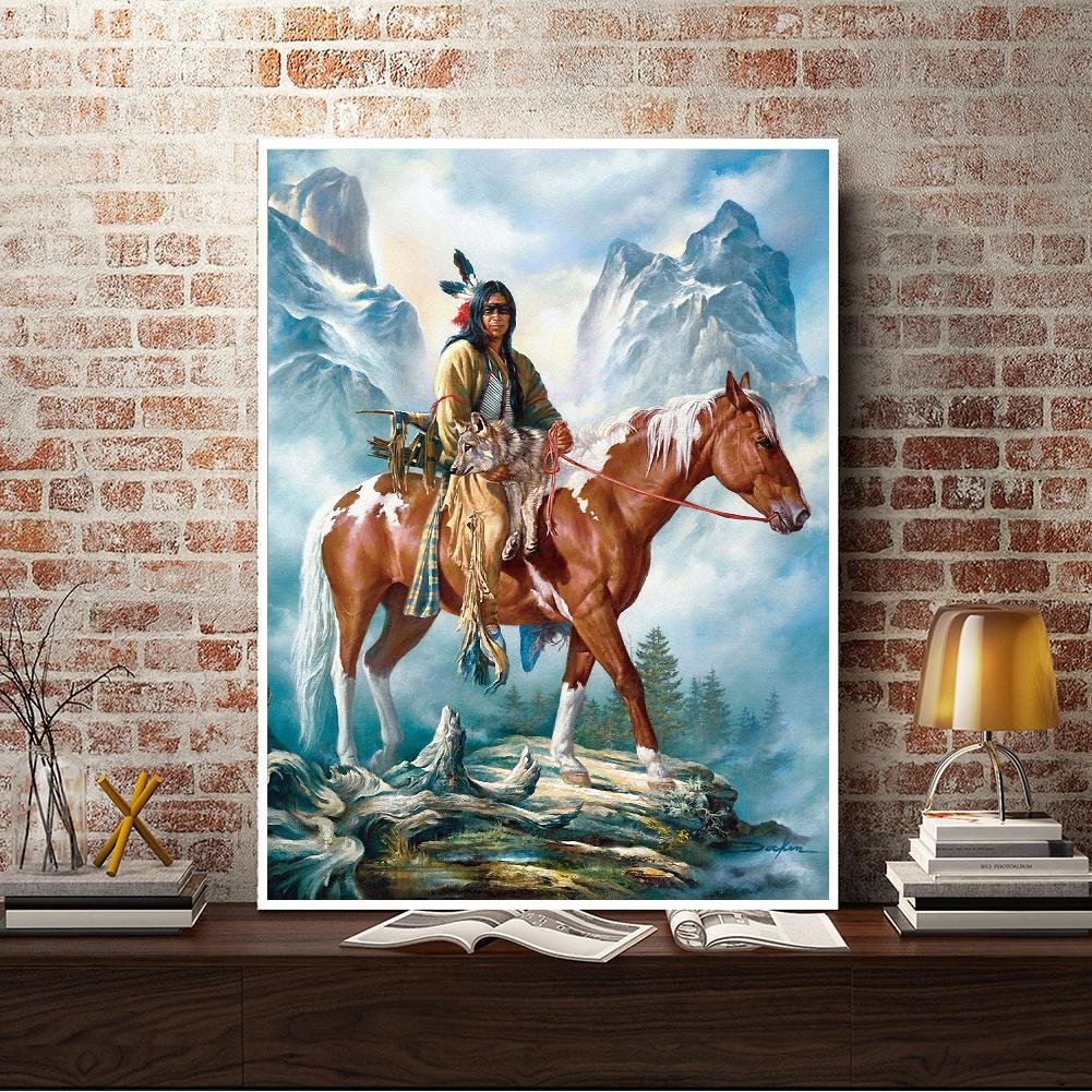Pintura Diamante - Rodada Completa - Cavalgando Indiano