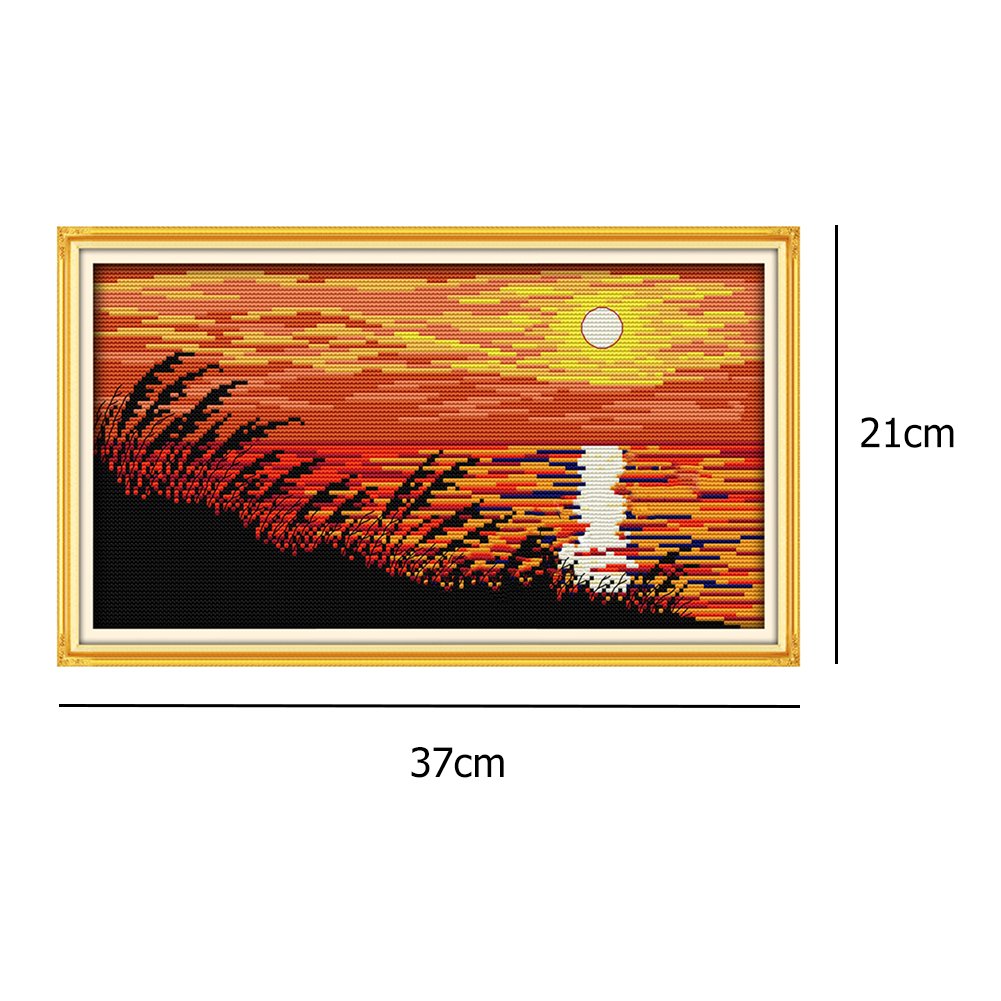 14ct Stamped Cross Stitch - Sunset (37*21cm)