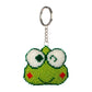 Stamped Beads Cross Stitch Keychain Frog 