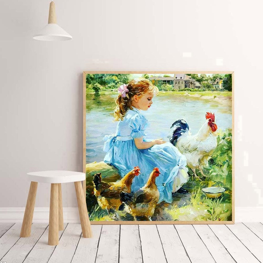 Diamond Painting - Full Round - Little Girl
