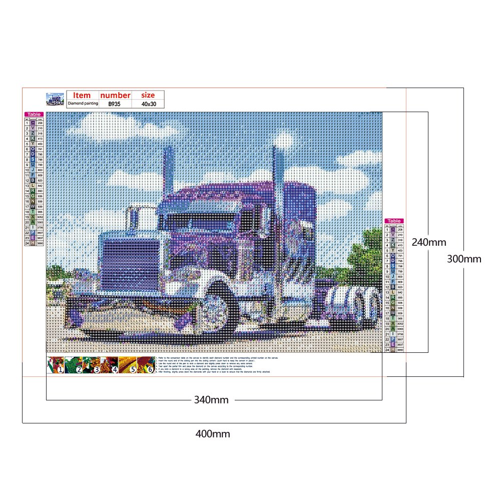 5D DIY Diamond Painting Kit - Full Round - Vehicle in Farm