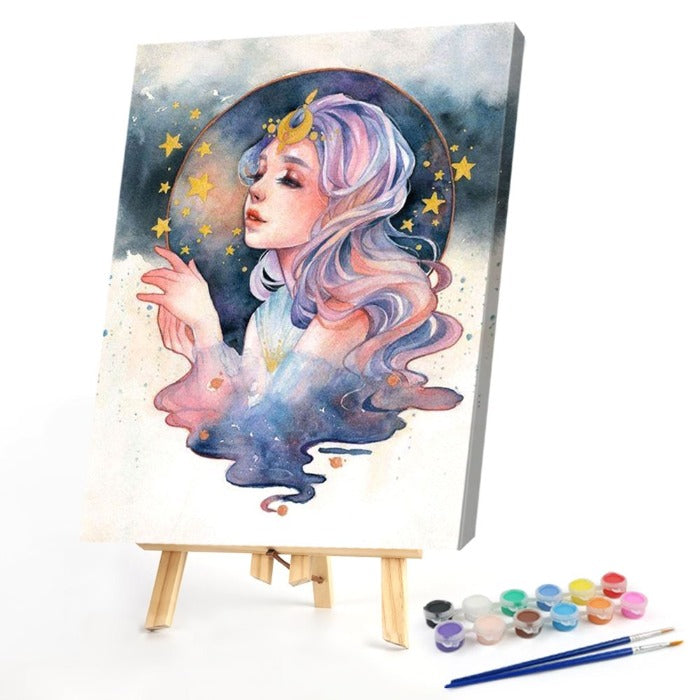 Girl 40x50cm Oil Paint By Numbers Picture DIY Painting M405