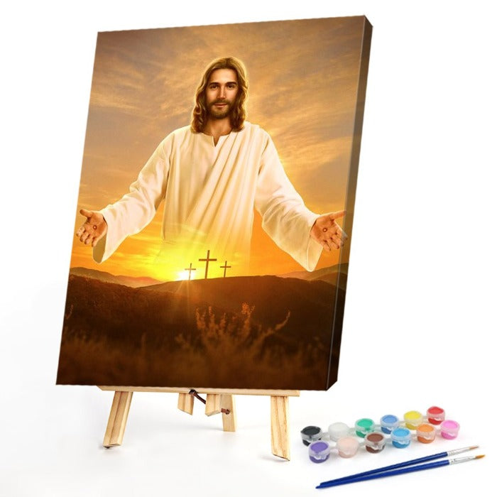 Religious Jesus Hand Painted Canvas Picture Living Room Decoration
