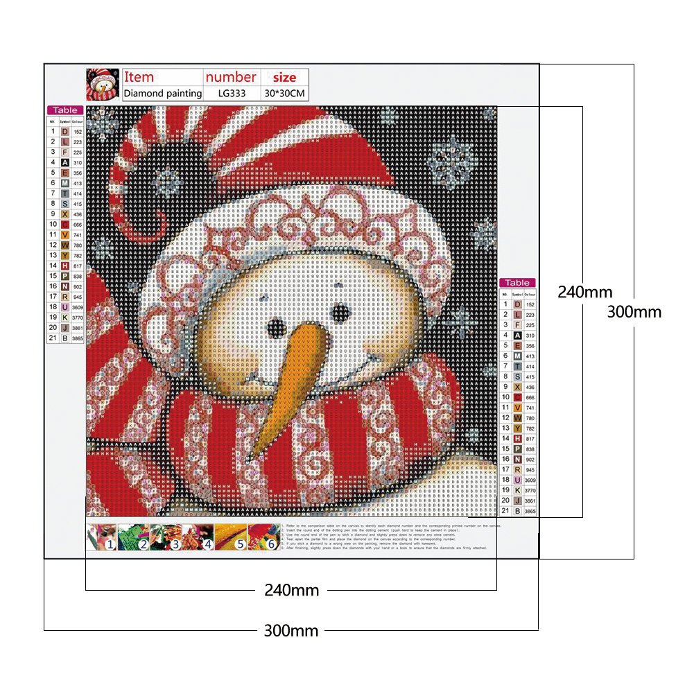 Diamond Painting - Full Round - Snowman K