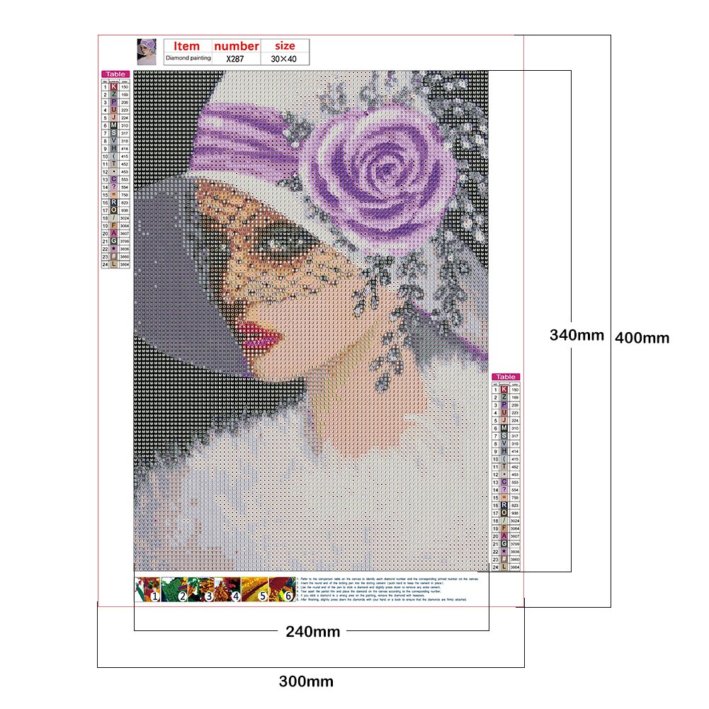 Diamond Painting - Full Round - Noble Lady B
