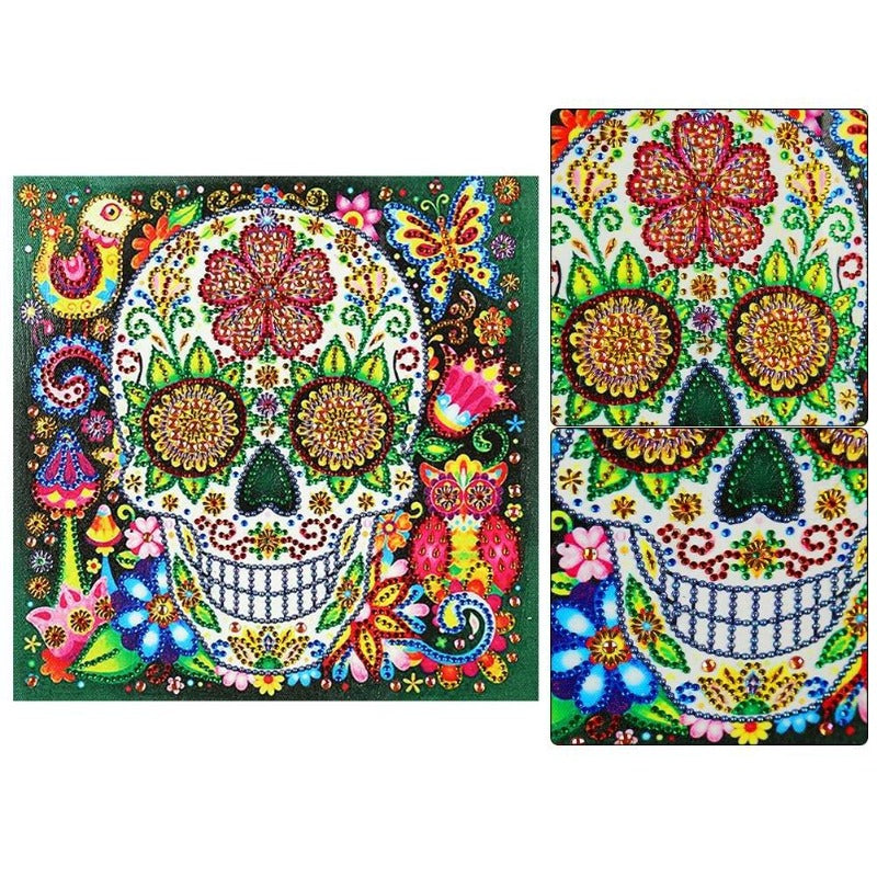 Colorful Skull Special Shaped Rhinestones Diamond Painting 【diamondpaintingsart】