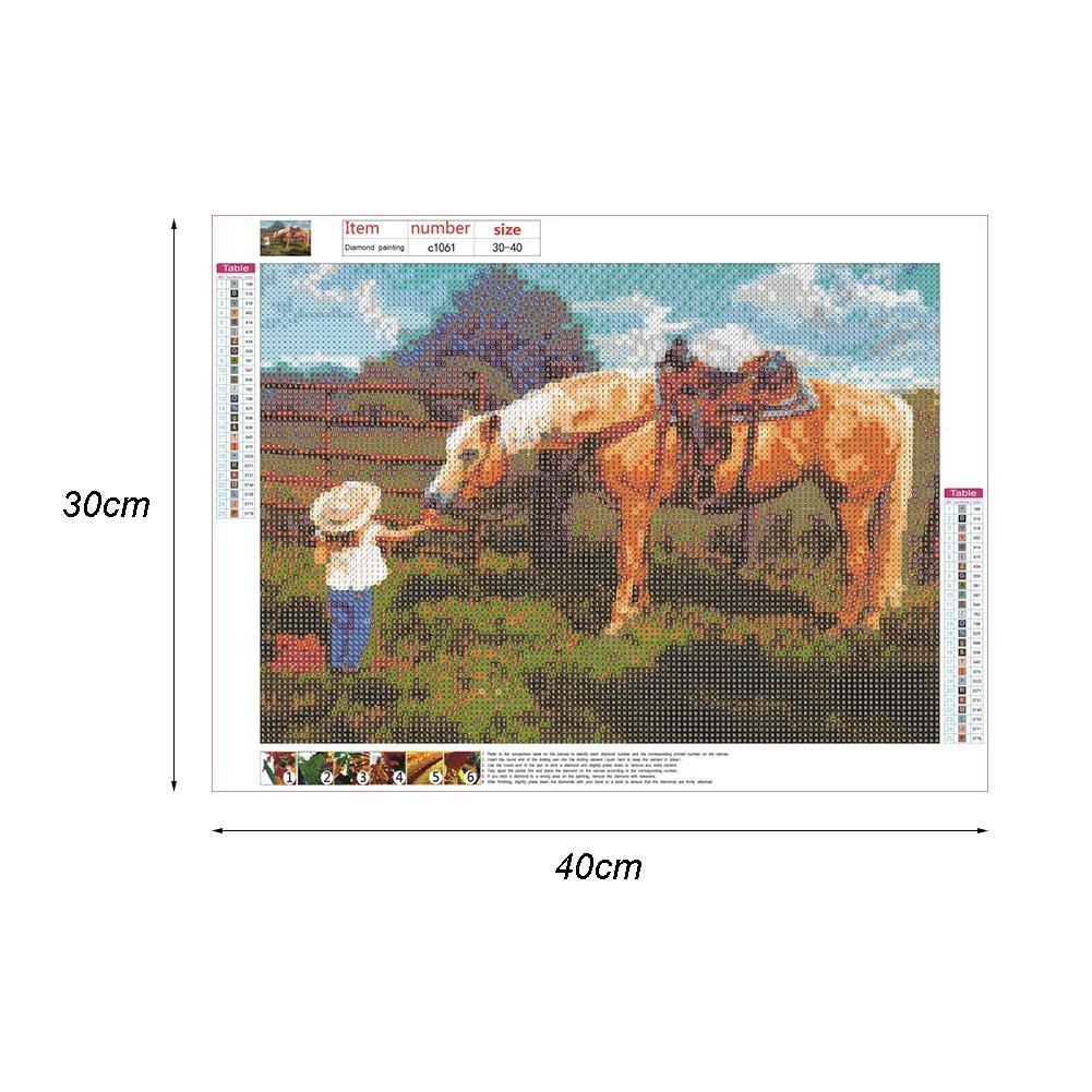 Diamond Painting - Full Round - Feeding Horse