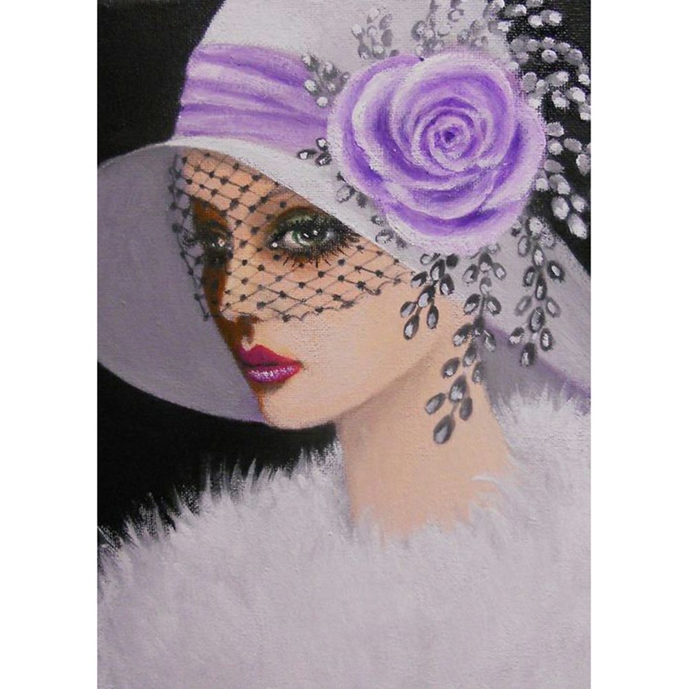5D Diy Diamond Painting Kit Full Round Beads Noble Lady