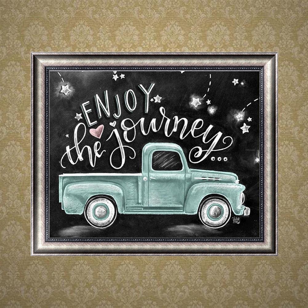 Pintura Diamante - Rodada Completa - Blackboard Green Car