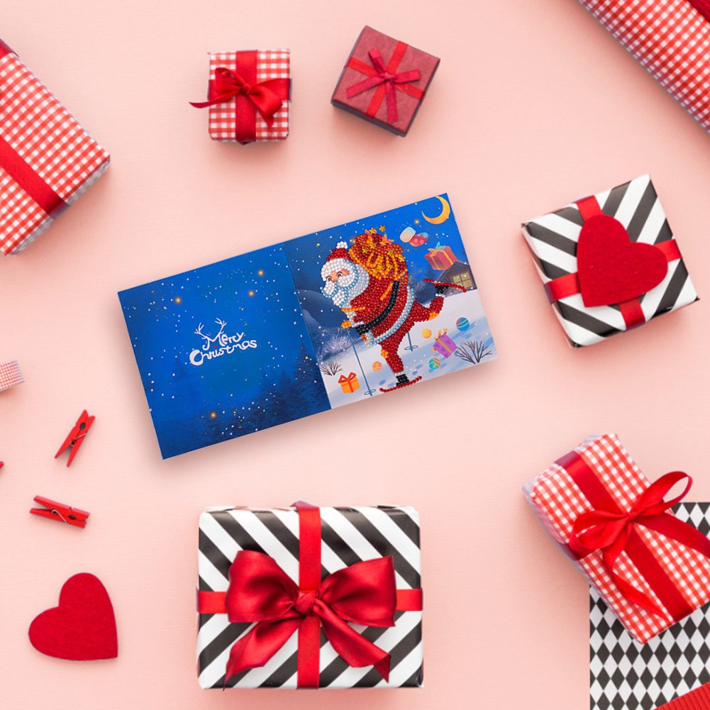 DIY Diamond Painting Greeting Card - Santa Claus D