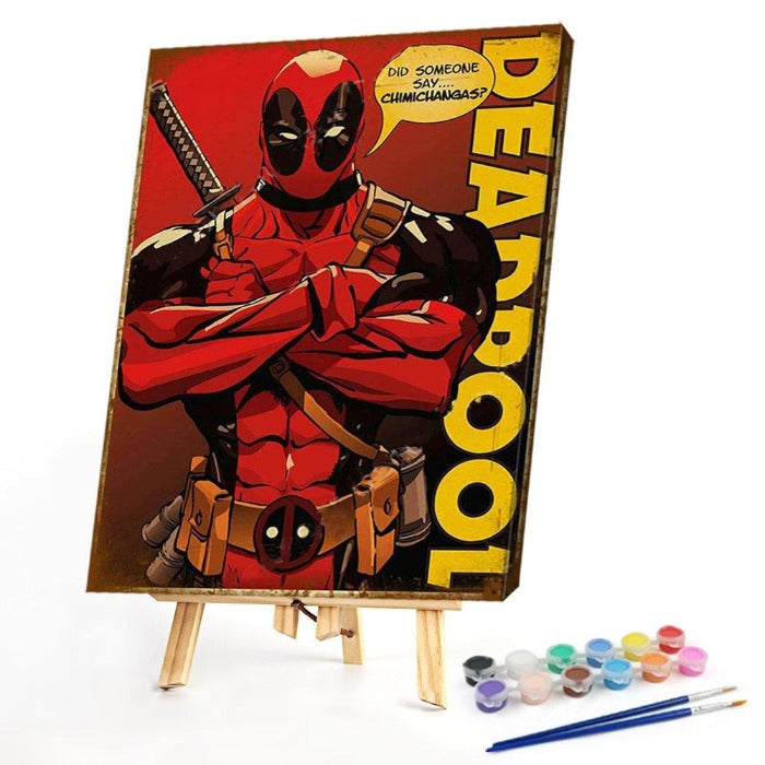 Paint By Number DIY Anime Hand Painted Canvas Picture Craft Kit
