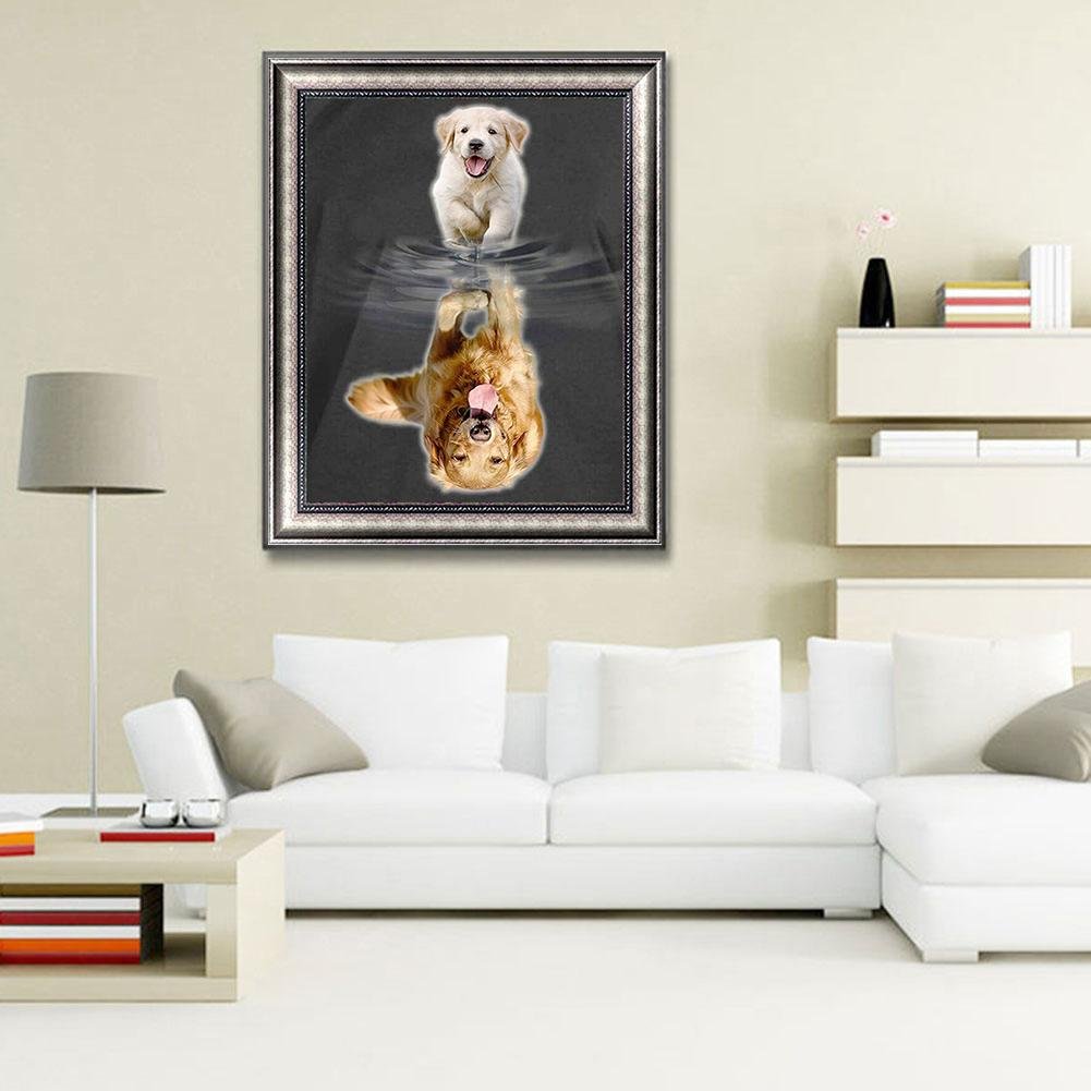 Diamond Painting - Full Round - Inverted Dog