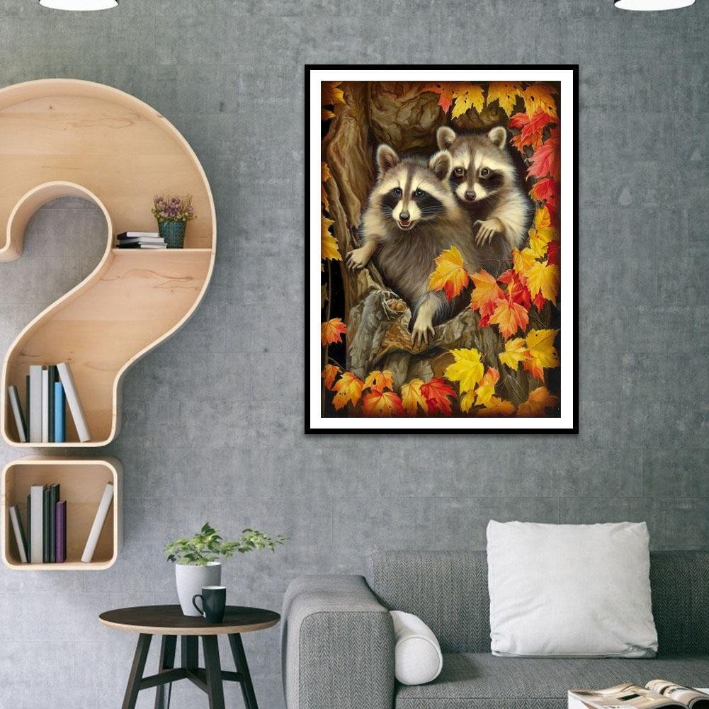 Diamond Painting - Full Round - Raccoon