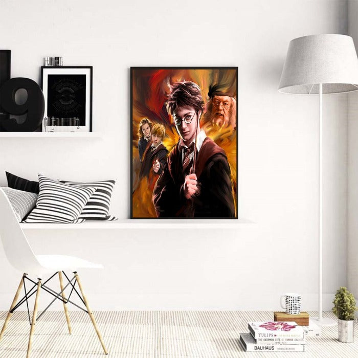 DIY Painting By Numbers Magic School Figures Frameless Acrylic Figure Picture Drawing On Canvas