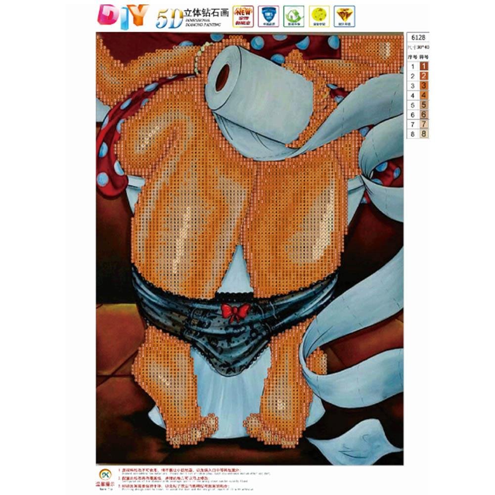 Diamond Painting - Partial Round - Toilet Women