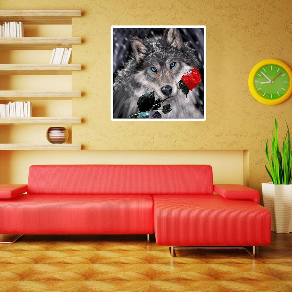 Diamond Painting - Full Round - Rose Wolf
