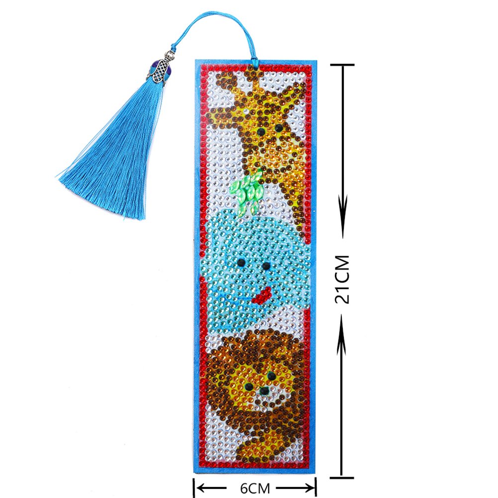 DIY Diamond Painting Bookmark with Tassel Animals