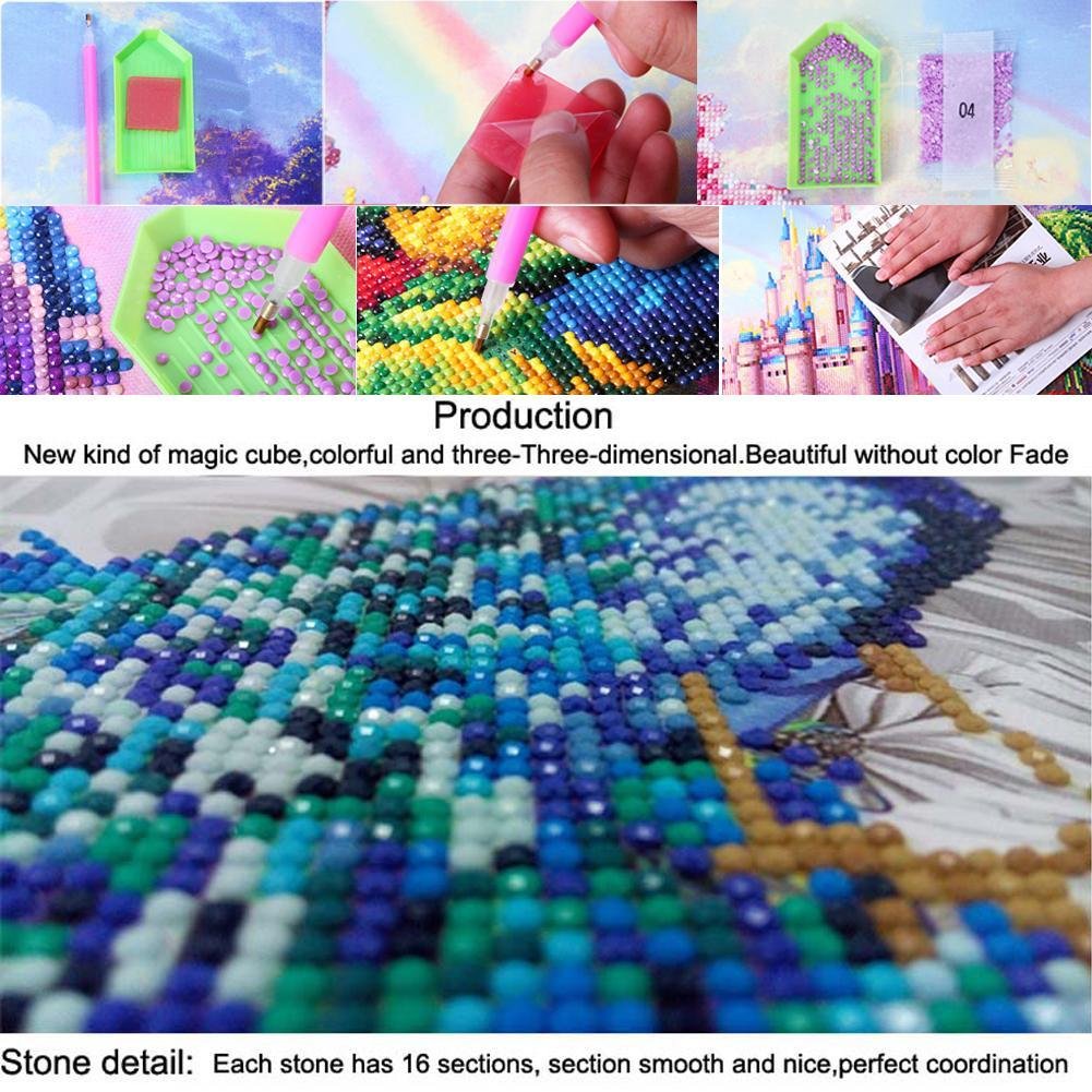 Diamond Painting - Partial Round - Colorful Butterfly
