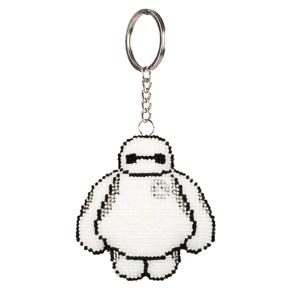 Doll Stamped Beads Cross Stitch Keychain