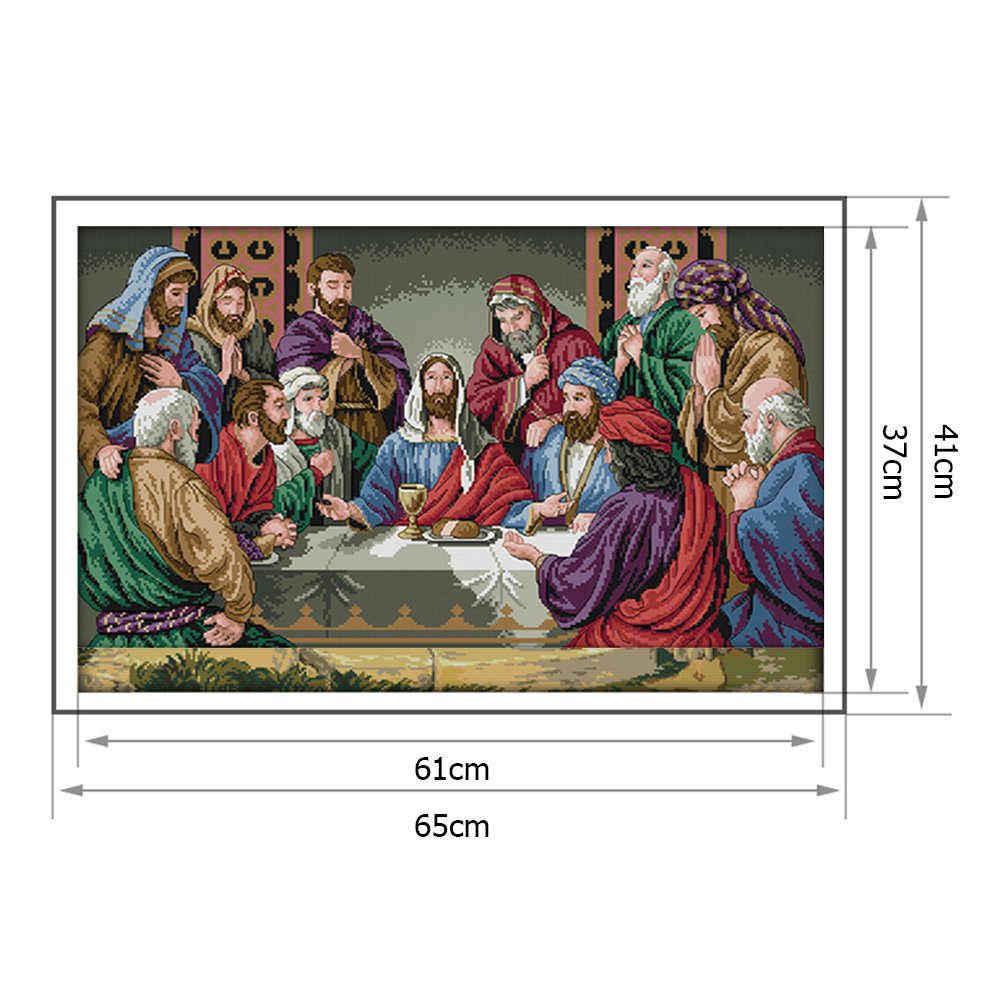 Ponto Cruz Estampado 14ct - A Última Ceia (61*37cm)