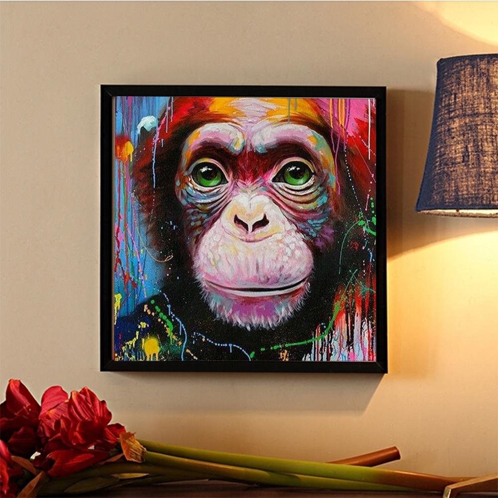 Diamond Painting - Full Round - Monkey Face
