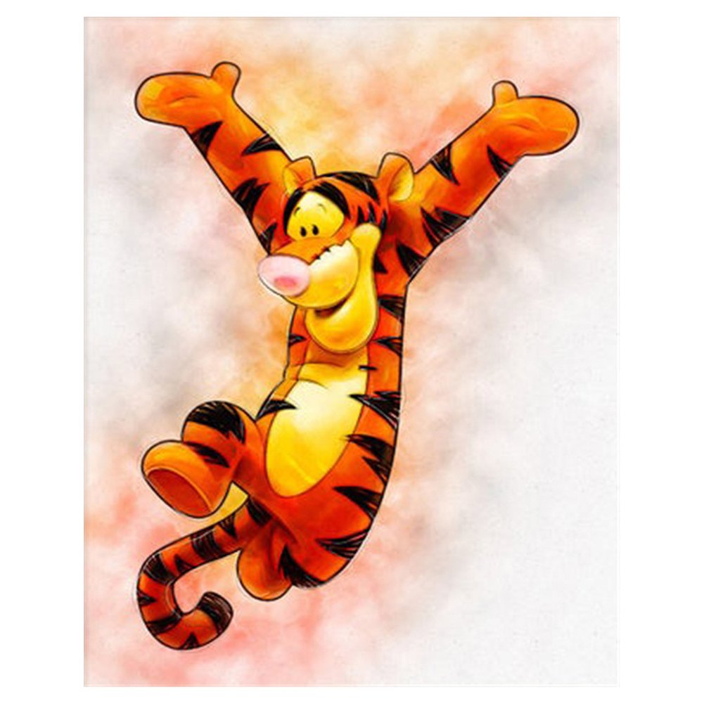 5D Diy Diamond Painting Kit Full Round Beads Tigger