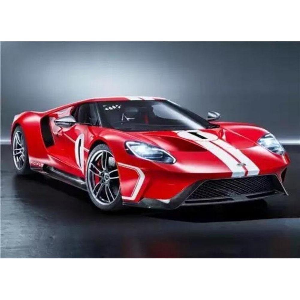 5D Diy Diamond Painting Kit Full Round Beads Red Racing Car