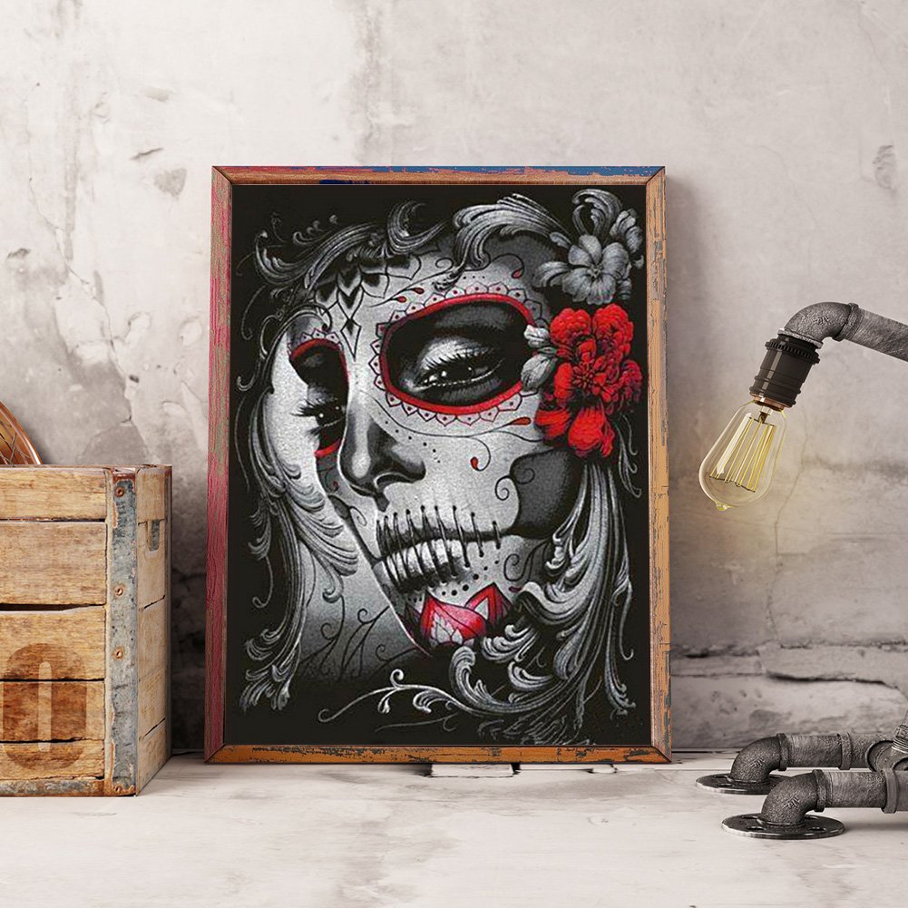 Diamond Painting - Full Round - Skull Beauty
