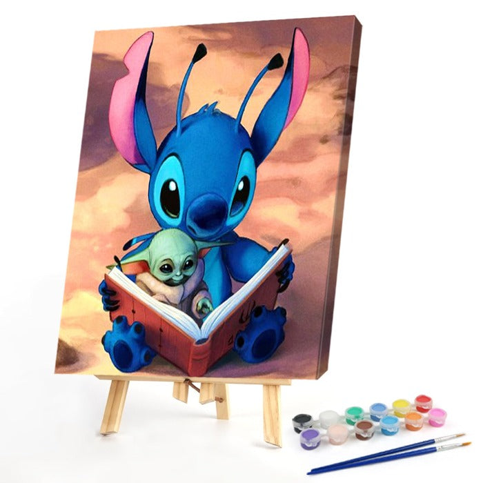 Stitch Oil Paint By Numbers Picture DIY Painting M408 40x50cm