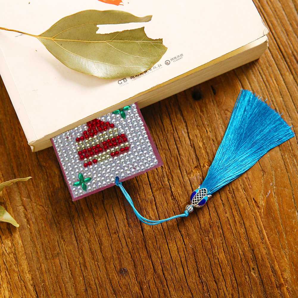 DIY Diamond Painting Bookmark with Tassel Santa Claus
