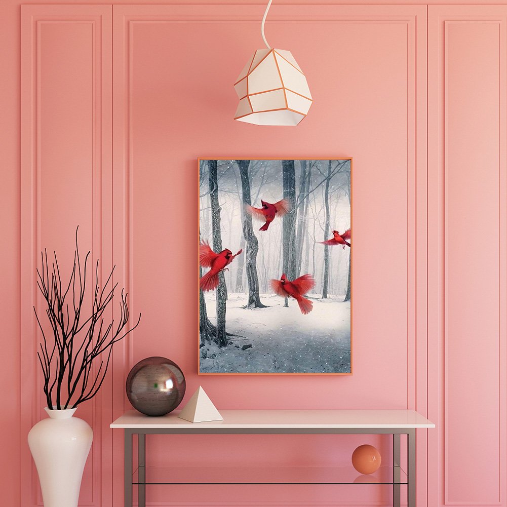 Diamond Painting - Full Round - Red Birds B