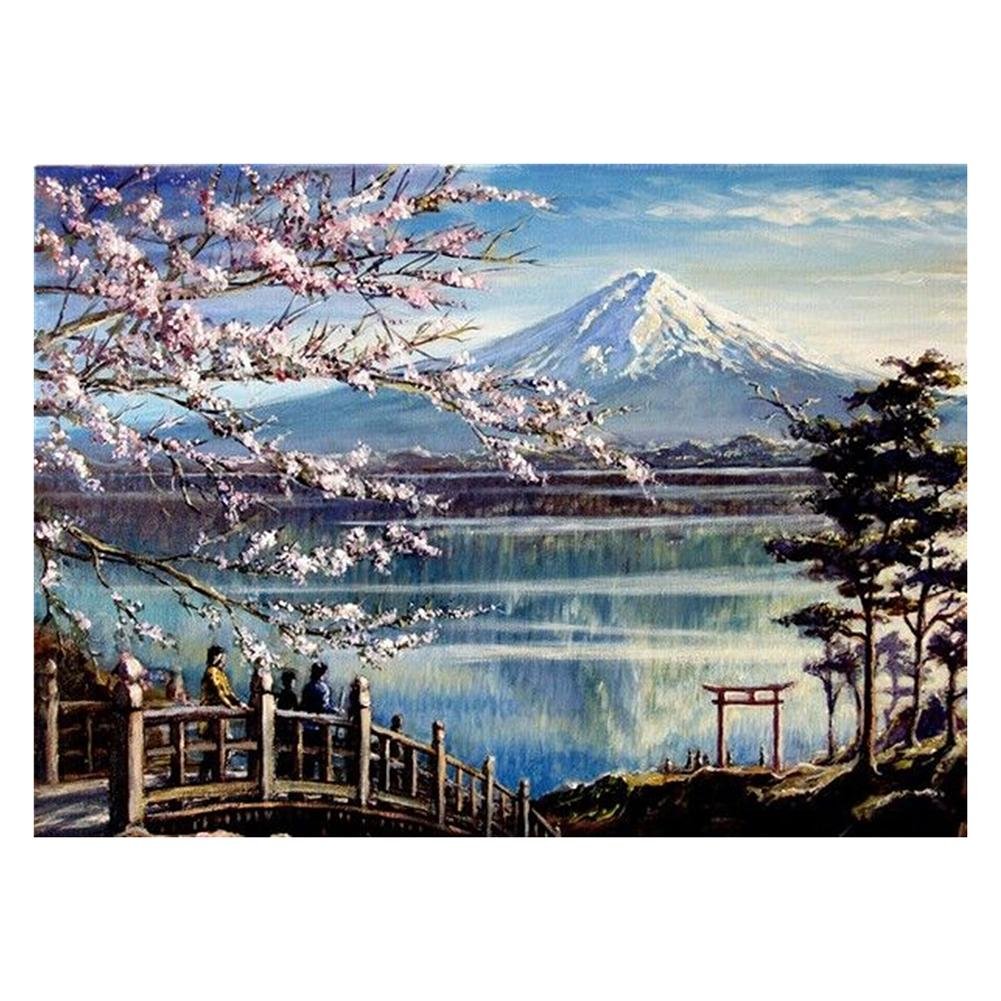 5D Diy Diamond Painting Kit Full Round Beads Cherry Blossom