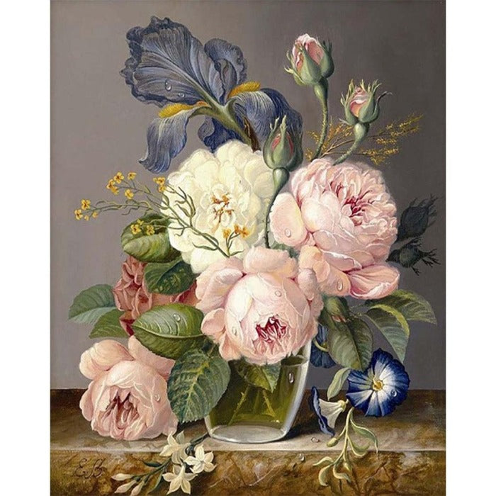 Paint By Number Kit Oil Painting Craft Home Wall Color Flowers