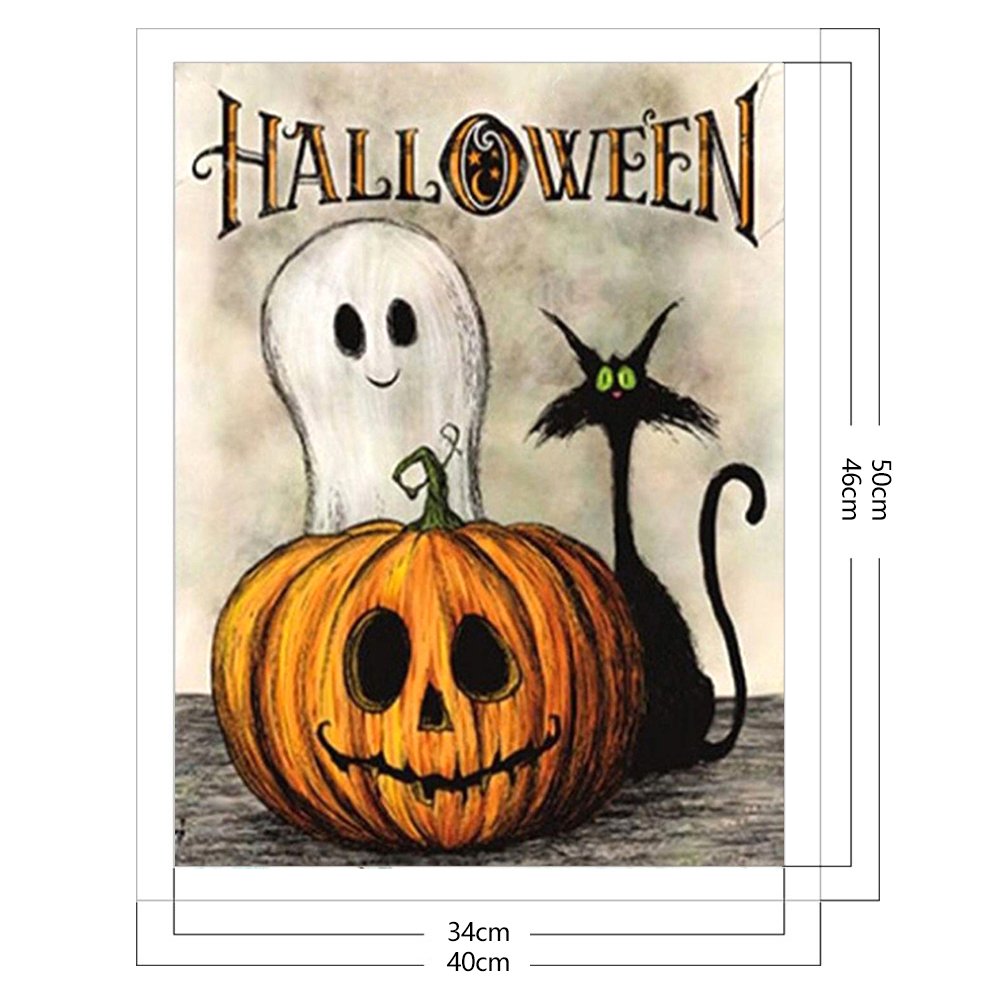 11ct Estampado Ponto Cruz - Halloween (35*40cm)