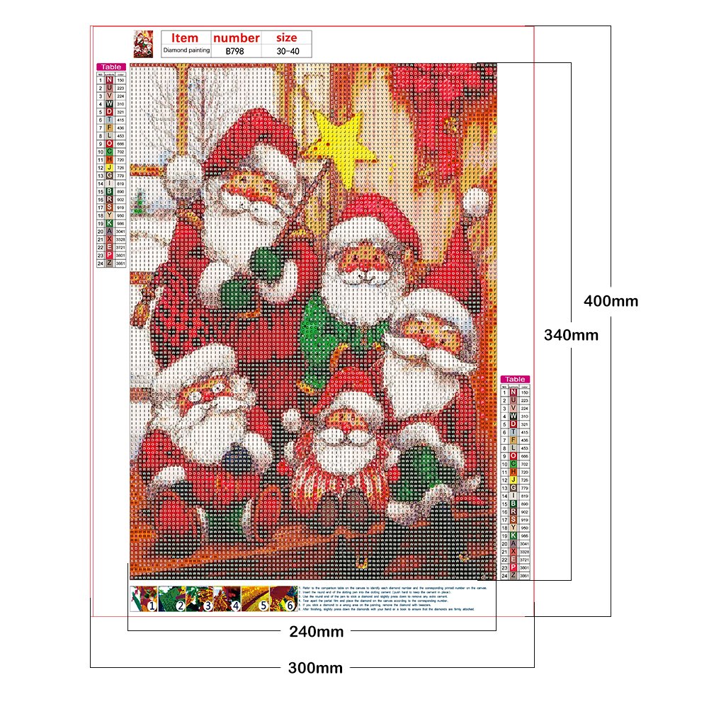 Diamond Painting - Full Round -Santa Claus Christmas
