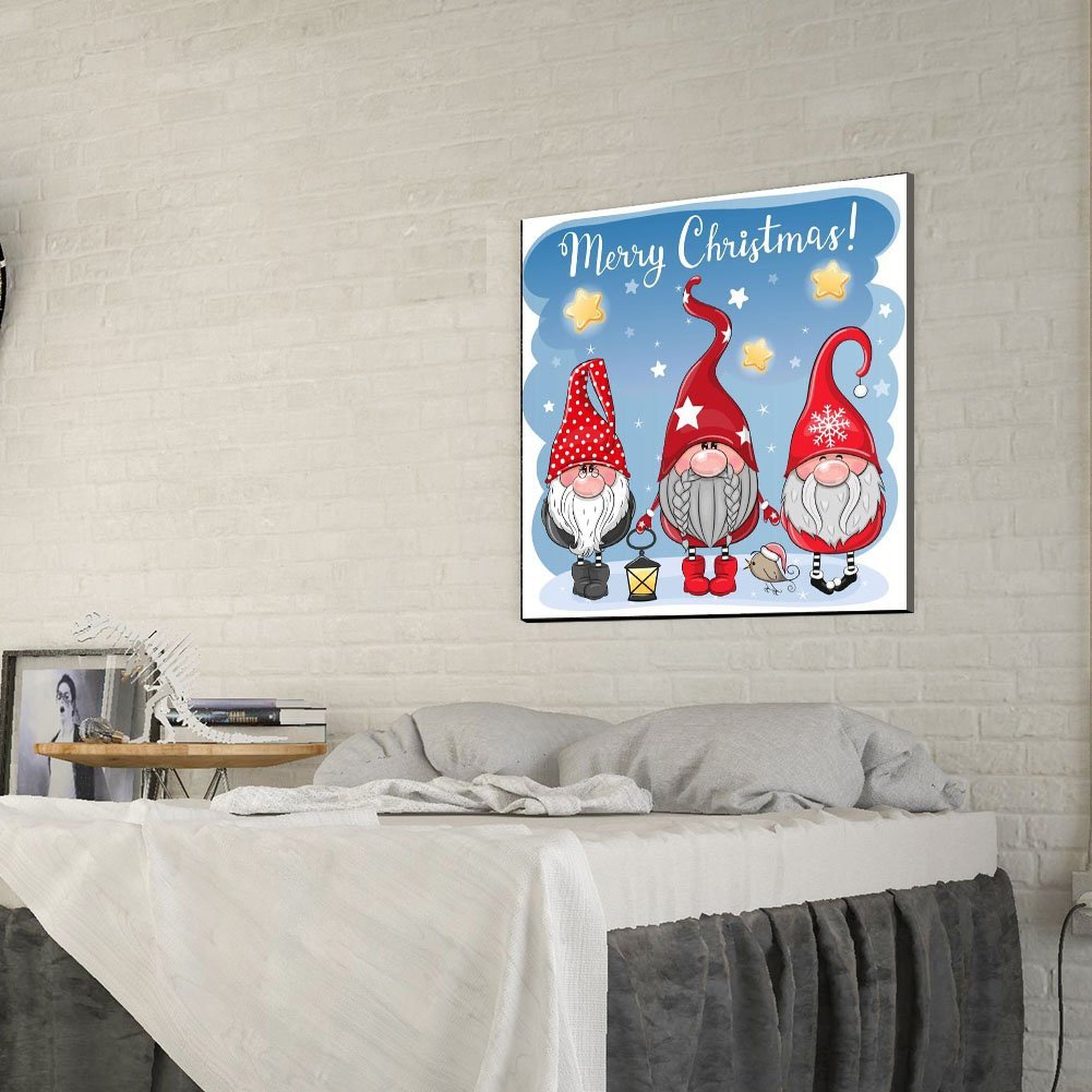 Pintura Diamante - Redondo Completo - Feliz Natal (35*35cm)