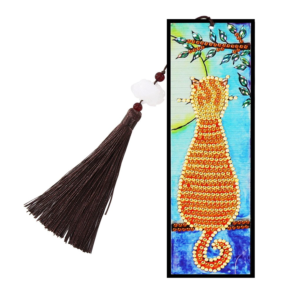 Diamond Painting Bookmark 5D DIY Special Shaped Book Marks with Tassels
