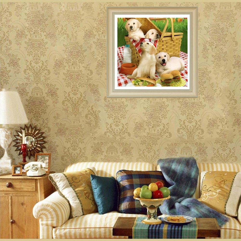 Diamond Painting - Full Round - Picnic Dogs