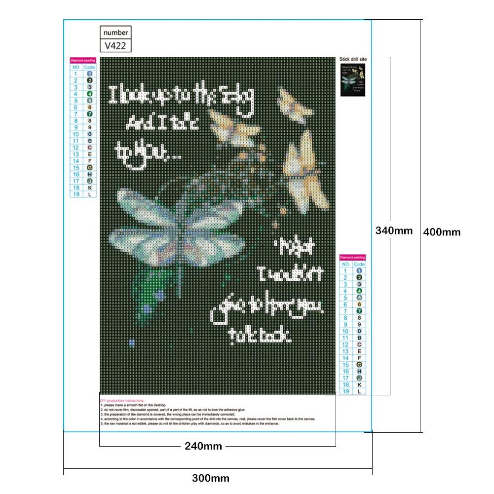 Kit de pintura de diamante DIY 5D - Rodada completa - Libélula C