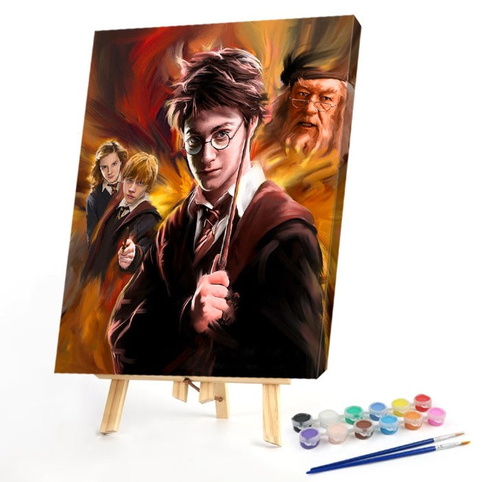 DIY Painting By Numbers Magic School Figures Frameless Acrylic Figure Picture Drawing On Canvas