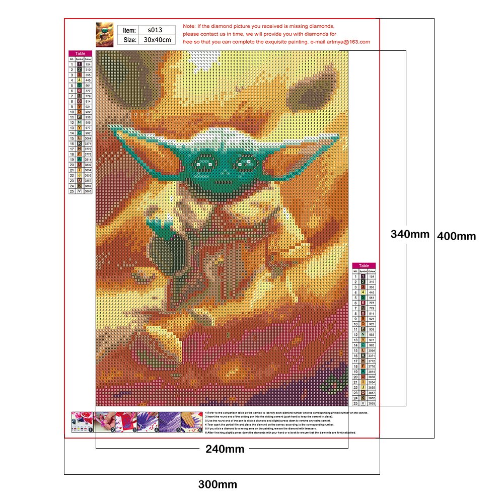 Diamond Painting - Full Round - Yoda