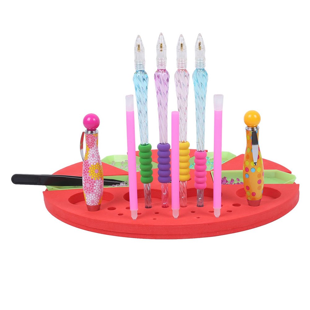 Diamond Painting Point Drill Storage Holder + 4pc Green Plates