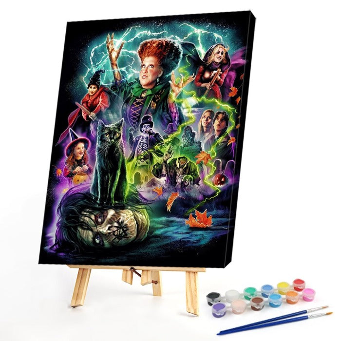 Halloween Hocus Pocus Paint By Number Oil Painting (50*40cm)